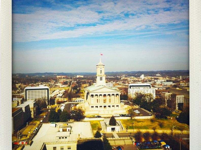 Tennessee State Capitol with Occupy Nashville